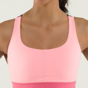 Lululemon Energy Bra Size 10 Bleached Coral / Guava Lava